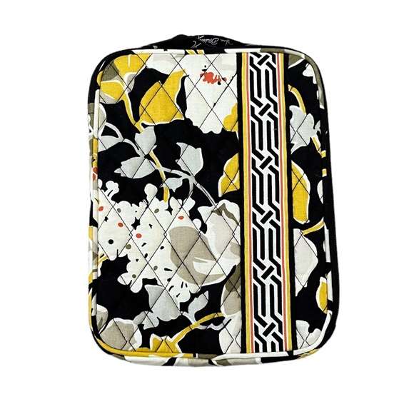 Vera Bradley Tablet Sleeve Yellow Black Dogwood Print - Picture 1 of 8